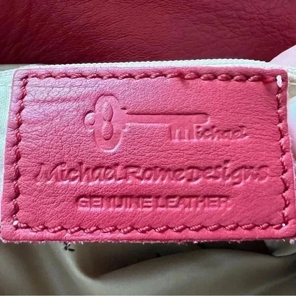 Michael Rome Genuine leather Red Shoulder bag purse - Picture 2 of 14